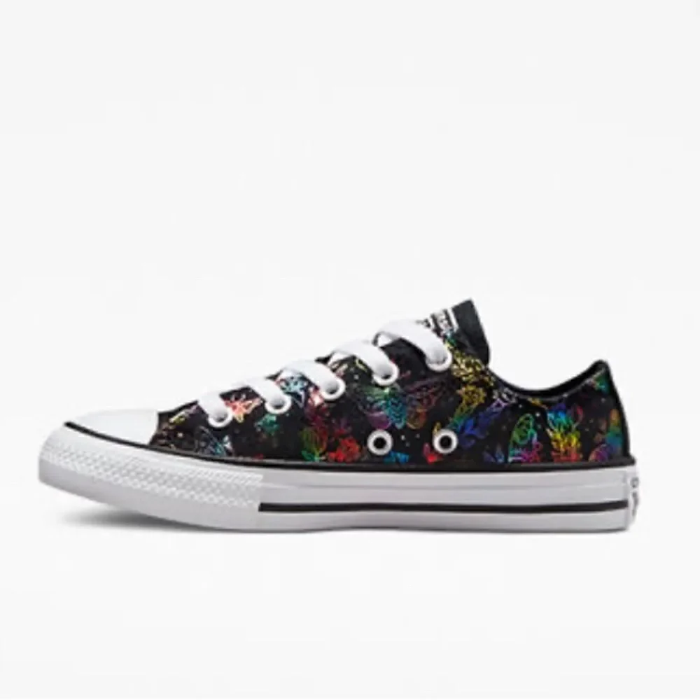 Little Girl Chuck Taylor All Star Butterfly Shine Low Top Sneaker Shoes Size 3